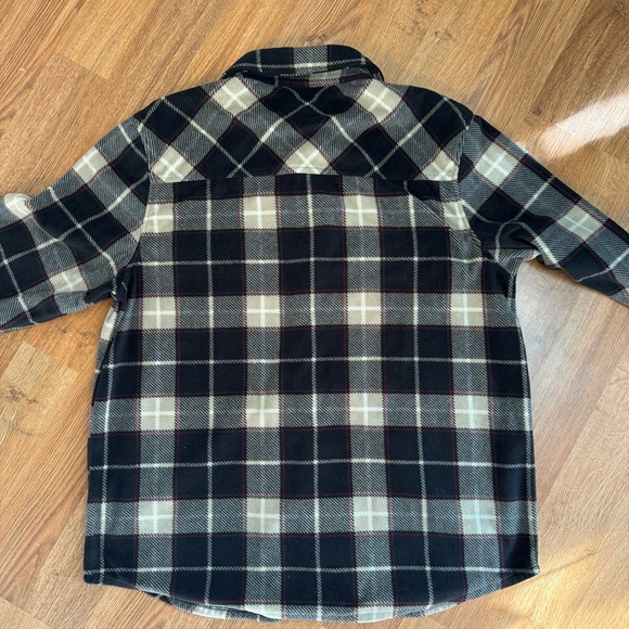 Freedom Foundry Men Plaid Flannel Super Plush Shirt Jacket Black Gray Sz XL - Picture 8 of 9